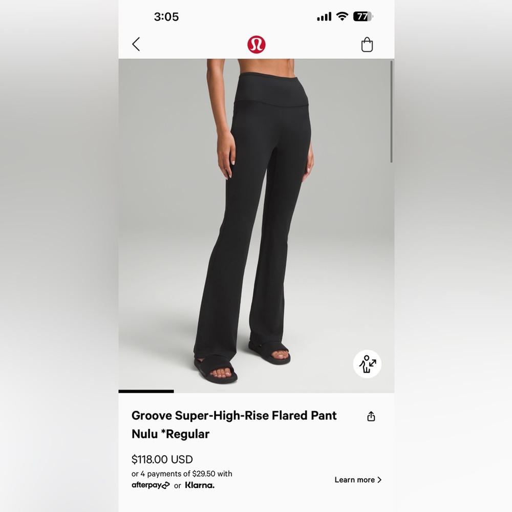 Lululemon Groove Super-High-Rise Flared Pant Nulu